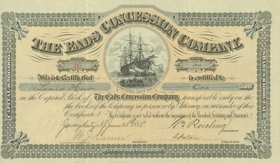 Single Share of Stock Issued to Louis How by Unknown